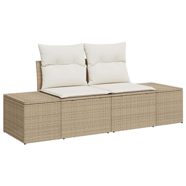 vidaXL Garten-Sofa-Set mit Kissen 8 pcs Beige und Creme
