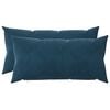 vidaXL Kissen mit Kissen HEERLEN 2 Stk. Blau Samt
