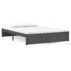 vidaXL Massivholzbett Grau 135x190 cm