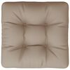 vidaXL Palettenkissen Taupe 60x61,5x10 cm Stoff