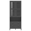 vidaXL Highboard VIKEN Anthrazit 80x40x200 cm Massivholz Kiefer