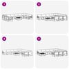 vidaXL Outdoor-Sofagarnitur mit Kissen 11 pcs Natur und Creme