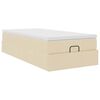 vidaXL Ottoman-Bett mit Matratze Creme 90x200 cm Stoff