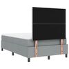 vidaXL Boxspringbett mit Matratze mit LED Hellgrau 120 x 190 cm Stoff