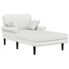 vidaXL Chaiselongue Wei&szlig; Kunstleder