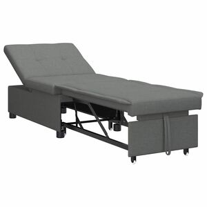vidaXL Pull-Out Schlafsofa Dunkelgrau 194 x 50 x 82 cm Sperrholz