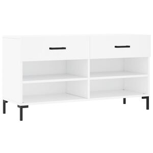 vidaXL Schuhbank Wei&szlig; 102x35x55 cm Holzwerkstoff