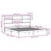 vidaXL Massivholzbett mit Regal ohne Matratze 180x200 cm Kiefernholz