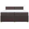 vidaXL Boxspringbett mit Matratze Dunkelbraun 200x200 cm Stoff