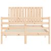 vidaXL Massivholzbett mit Kopfteil