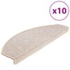 vidaXL Stufenmatten 10 Stk. 65x24x4 cm Taupe Halbrund Gro&szlig;