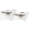 vidaXL Couchtisch 2 pcs Weiß Massivholz Kiefer