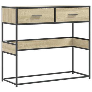 vidaXL Konsolentisch Sonoma-Eiche 90x35x80 cm Holzwerkstoff