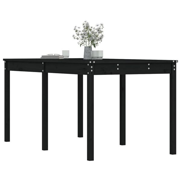 vidaXL Gartentisch Schwarz 159,5x82,5x76 cm Massivholz Kiefer