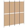 vidaXL 4-teiliger Raumteiler Beige 200 x 220 cm Stoff