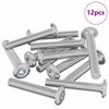 vidaXL Kopf-Sicherungsschraube 12 pcs Silber M6 x 35 mm Stahl
