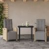 vidaXL 5-tlg. Garten-Essgruppe mit Kissen Beige Poly Rattan