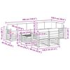 vidaXL Sofagarnituren 9 pcs Natur und Creme Massivholz Akazie
