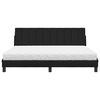 vidaXL Bett mit Matratze "Hanko" Schwarz 180x200 cm Stoff