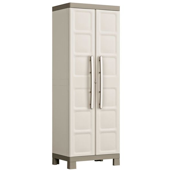 Keter Lagerschrank mit Einlegeb&ouml;den Excellence Beige und Taupe 182 cm