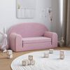 vidaXL 2-Sitzer Kindersofa mit Schlaffunktion Rosa Weicher Pl&uuml;sch