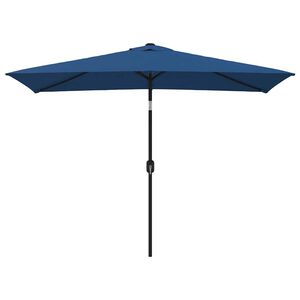 vidaXL Sonnenschirm mit Metall-Mast 300x200 cm Azurblau