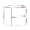 vidaXL Waschbeckenunterschrank Sonoma-Eiche 41x38,5x45cm Holzwerkstoff