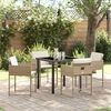 vidaXL Garten Essgruppe 5 pcs Beige Poly-Rattan