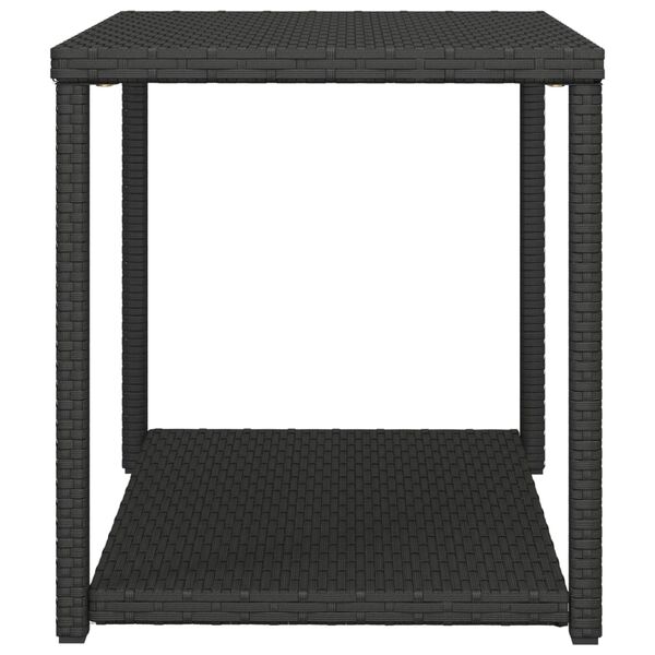 vidaXL Beistelltisch Schwarz 55x45x49 cm Poly Rattan