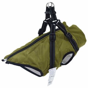 vidaXL Hundemantel Olivegr&uuml;n L40 Fleece und Polyester