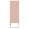 vidaXL Highboard Rosa 68x39x111,5 cm Kaltgewalzter Stahl