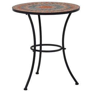 vidaXL Mosaik-Bistrotisch Orange/Grau 60 cm Keramik