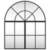 vidaXL Wandspiegel Schwarz 60x70 cm Gewölbt Eisen