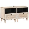 vidaXL Nachttisch 2 Stk. Wei&szlig; 40 x 33 x 46 cm Holzwerkstoff