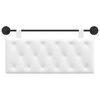 vidaXL H&auml;ngevorderseite Wandmontiert Wei&szlig; 110 x 55 x 7 cm Stoff