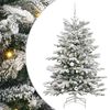 vidaXL Künstlicher klappbarer Weihnachtsbaum Weiß 150 cm PE und PVC