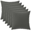 vidaXL Kissenbezug 6 pcs HEERLEN Anthrazit 40 x 40 cm Polyester