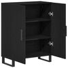 vidaXL Sideboard Schwarz Eichen-Optik 69,5 x 34 x 90 cm Holzwerkstoff