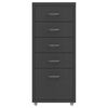 vidaXL Aktenschrank mit Rollen Anthrazit 28x41x69 cm Metall