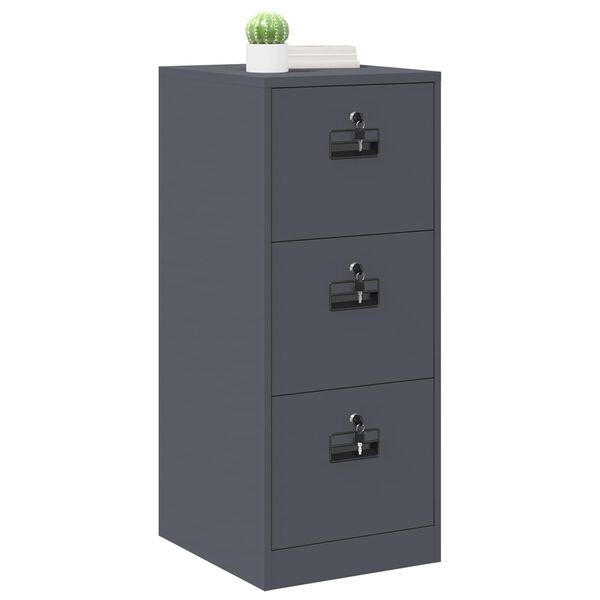 vidaXL Aktenschrank Anthrazit 44 x 50 x 106,5 cm Kaltgewalzter Stahl