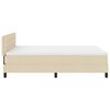 vidaXL Boxspringbett mit Matratze Creme 140 x 190 cm Stoff