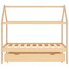 vidaXL Kinderbett mit Schublade Massivholz Kiefer 80x160 cm