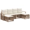 vidaXL Gartensofa-set 6 pcs Beige Poly-Rattan