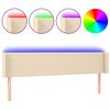 vidaXL LED Kopfteil Creme 163x16x78/88 cm Stoff