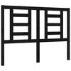 vidaXL Massivholzbett mit Kopfteil Schwarz