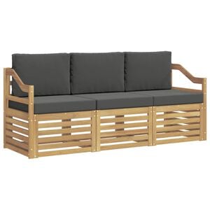 vidaXL Sofagarnituren 3 stk. Wei&szlig; und Anthrazit Polyester