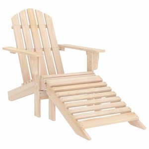 vidaXL Adirondack-Gartenstuhl mit Fu&szlig;teil Massivholz Tanne