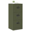 vidaXL Aktenschrank Olive Gr&uuml;n 44 x 50 x 106,5 cm Kaltgewalzter Stahl