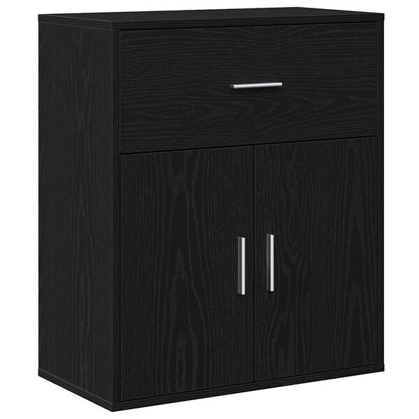 vidaXL Sideboard Schwarz Eichen-Optik 60 x 31 x 70 cm Holzwerkstoff