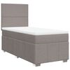 vidaXL Boxspringbett mit Matratze Taupe 90x190 cm Stoff